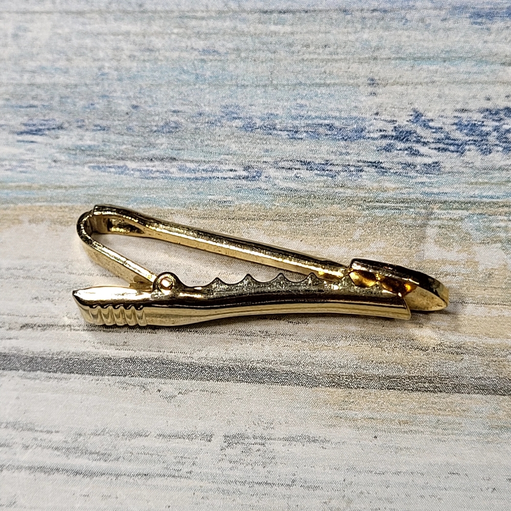 Gold and Silver Shovel Tie Clip - Picture 4 of 6